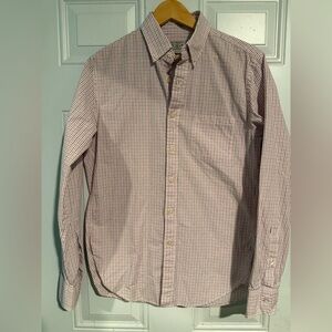 J. Crew Red and White Casual Button Down Shirt